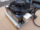 Ölkühler Wärmetauscher Öl/Luft mit Lüfter, Thermostat und Schalter 12V/24V